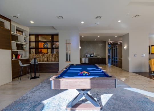 Resident game room with lounge area