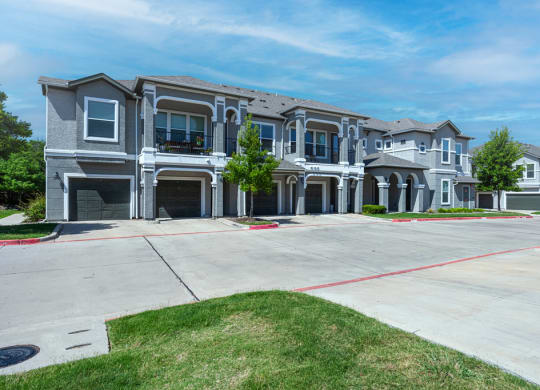 Exterior driveway facing rentable garages