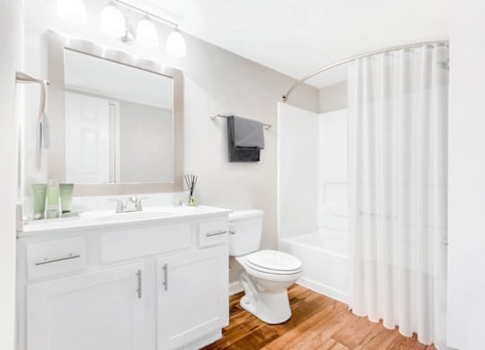 White Bathroom at Caveness Farms Apartments, North Carolina, 27587