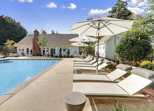 Pool With Sundecks at Caveness Farms Apartments, North Carolina 