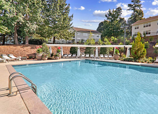Resort Style Pool at Caveness Farms Apartments, Wake Forest, 27587 