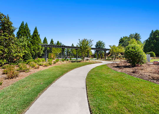 Walking Trail at Caveness Farms Apartments, Wake Forest, NC 27587
