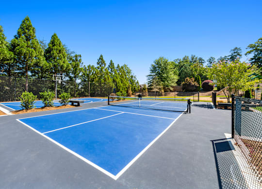 Tennis Courts at Caveness Farms Apartments, Wake Forest North Carolina 