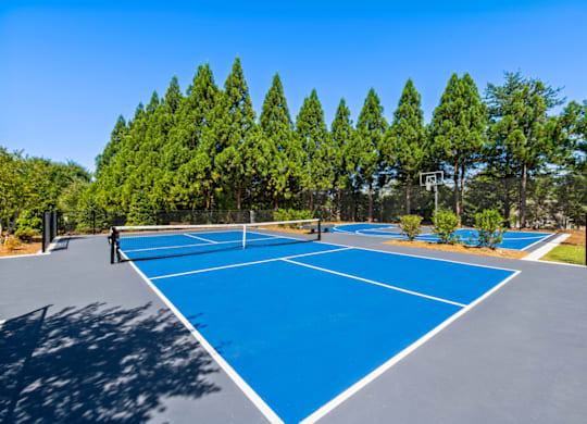 Two Open Tennis Courts at Caveness Farms Apartments, Wake Forest, NC 27587