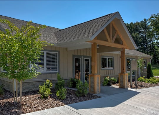 a manufactured home with a covered front porch at Eastchester Ridge Apartments, High Point, NC, 27262