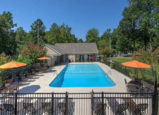 Swimming pool view at Eastchester Ridge Apartments, High Point, 27262