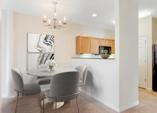 Dining And Kitchen at Ashley Court Apartments, North Carolina, 28262