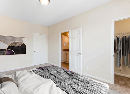 Bedroom With Closet at Ashley Court Apartments, North Carolina, 28262
