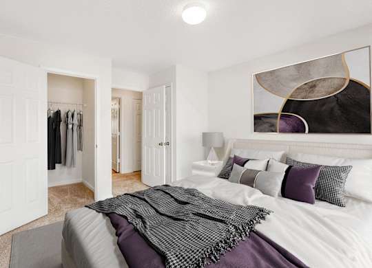 Bedroom With Closet at The Grayson Apartment Homes, Charlotte