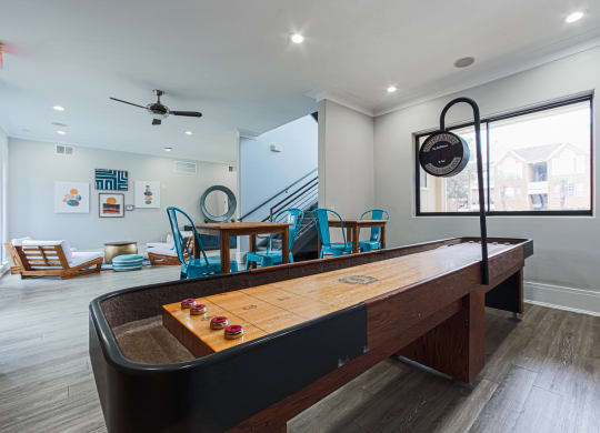 clubhouse with shuffleboard table