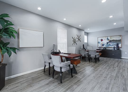 leasing office desk area