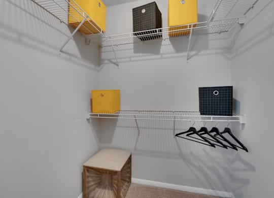 closet with wire shelving