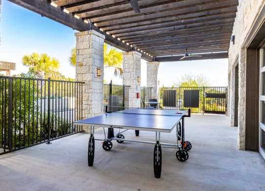 a ping pong table