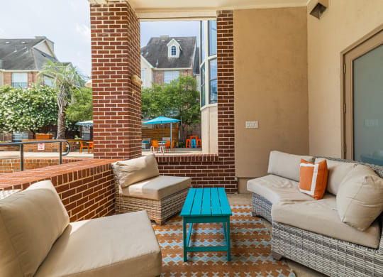 outdoor lounge area