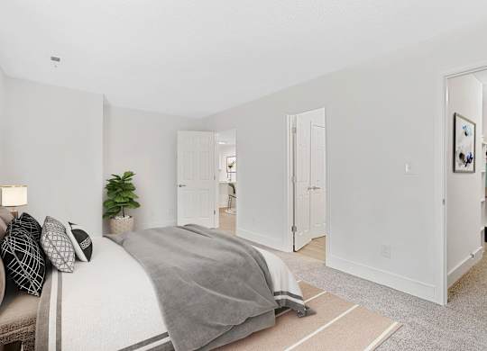 Bedroom With Closets at Woodlyn on the Green Apartment Homes, Cary, NC