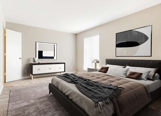 King Size Bedroom at Woodlyn on the Green Apartment Homes, Cary, NC, 27513