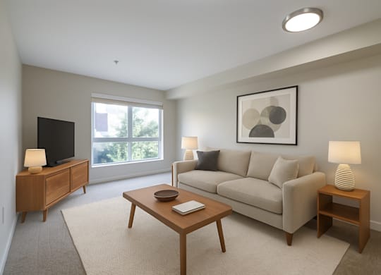 Large Living Area at Excalibur Apartment Homes, Bellevue