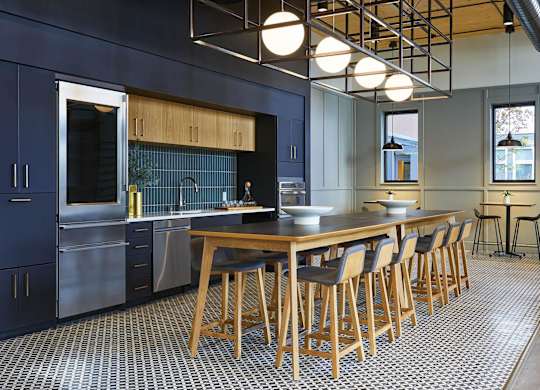 Community Kitchen at Postmark Apartments, Washington