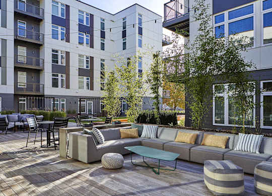 Outdoor Lounge at Postmark Apartments, Shoreline, WA
