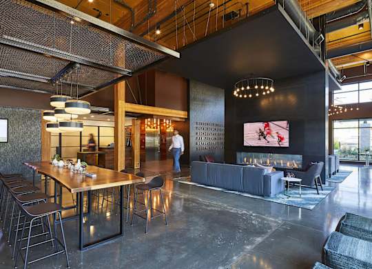 Lobby Lounge at Postmark Apartments, Shoreline, WA 98155