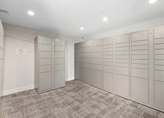 Package Receiving Lockers in Resident Package Receiving Room at Pacific Park Apartment Homes, Edmonds, Washington 98026