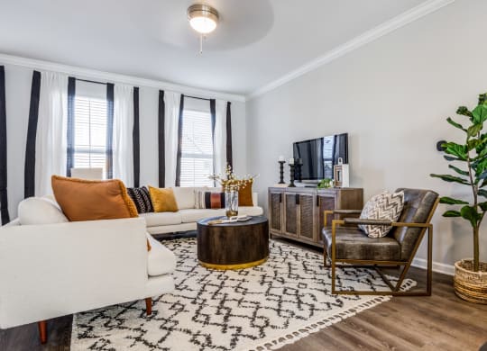 2 Bedroom townhome living area at Griffin Weston, North Carolina