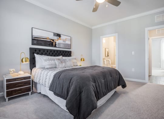Townhome Primary bedroom at Griffin Weston, North Carolina, 27513