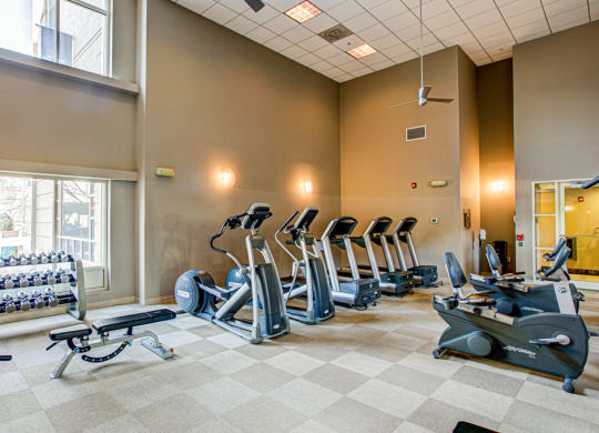 Fitness center EQUIPMENT at The Mark at Dulles Station, Virginia, 20171