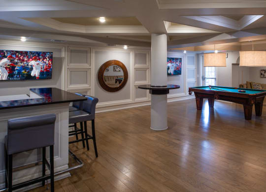 Recreation Room with Billiards Table at Kensington Place, Virginia, 22191