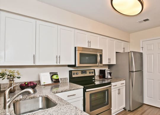 Renovated kitchen featuring stainless steel appliances  at Saratoga Square, Springfield, 22153