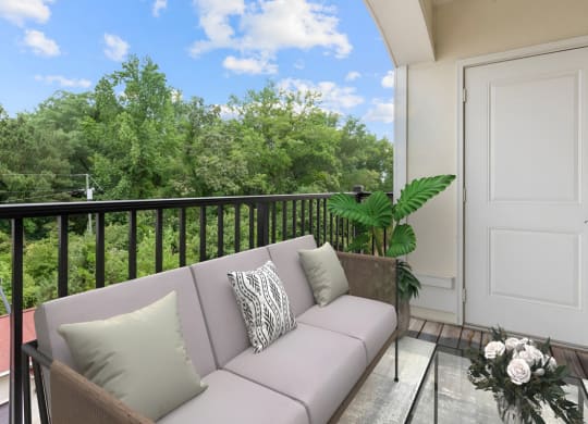 Patio at The Villagio Apartments, Fayetteville, 28303