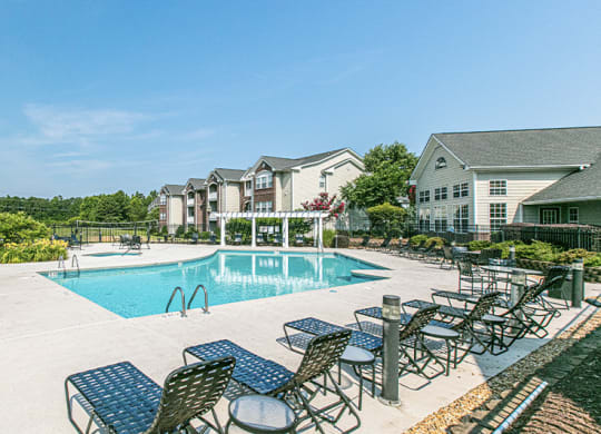 pool side at Village on the Lake Apartments, Spring Lake, North Carolina
