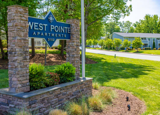 Property Signage at West Pointe Apartments, Burlington, North Carolina