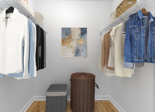 Large closet in 2 bedroom apartment at West Pointe in Burlington, NC