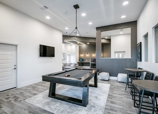 Clubhouse at Cue Luxury Apartments, Cypress, Texas