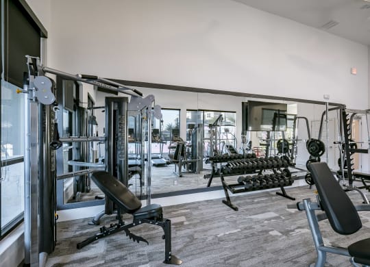 State Of The Art Fitness Center at Cue Luxury Apartments, Cypress, 77433
