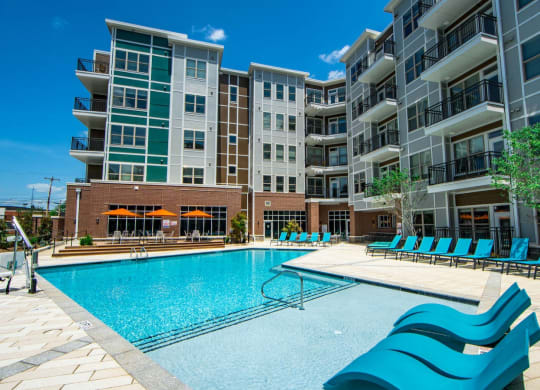 Pool And Sundeck at The Collective NoDa, Charlotte, NC