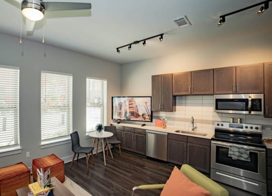 Living And Kitchen at The Collective NoDa, North Carolina