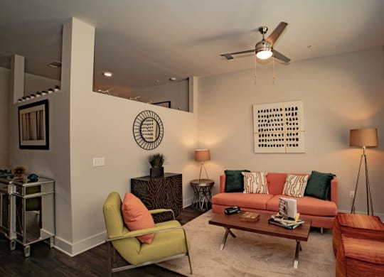 Living Room Interior at The Collective NoDa, Charlotte, 28205