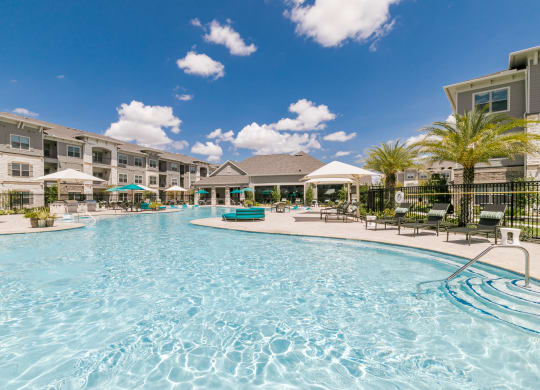 Sparkling Pool at Cue Luxury Apartments, Texas