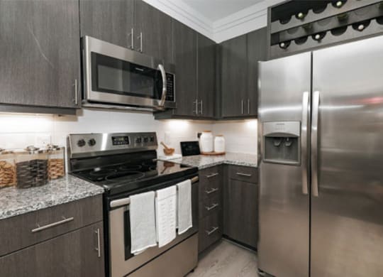 Interior-Kitchen at Cue Luxury Apartments, Cypress, TX