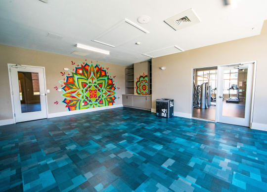 yoga room at The Collective NoDa, North Carolina, 28205