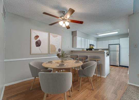 Dining and Kitchen Area at Bardin Oaks Apartments, Arlington, TX, 76018