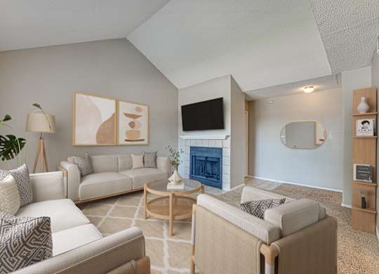 Luxury Living Room at Bardin Oaks Apartments, Texas