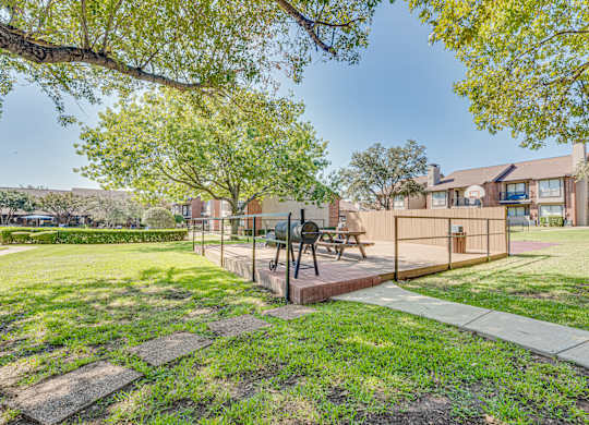 Park area at Bardin Oaks Apartments, Arlington, Texas