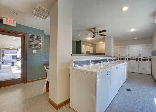 laundry room at Timberglen Apartments, Texas