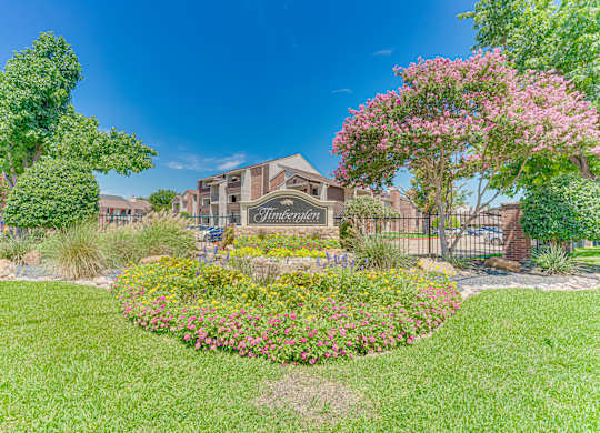 well-maintained garden at Timberglen Apartments, Dallas, 75287