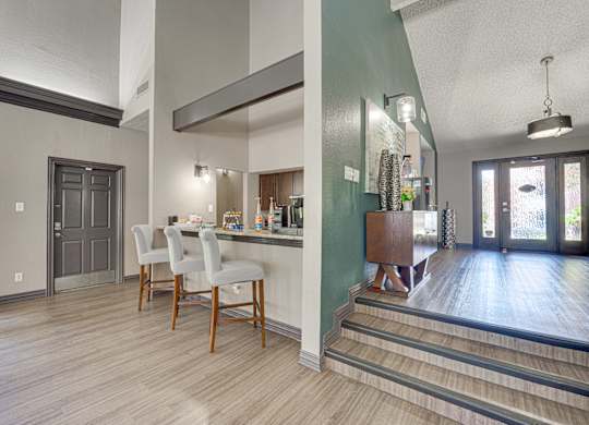 kitchen with a dining table at Timberglen Apartments, Texas, 75287