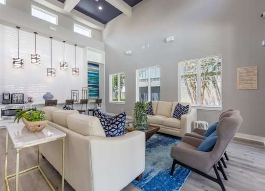 Clubhouse Interior at Delray Apartments, Houston, Texas