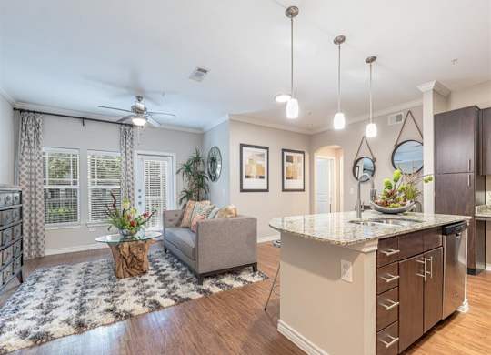 Kitchen View at Delray Apartments, Texas, 77077